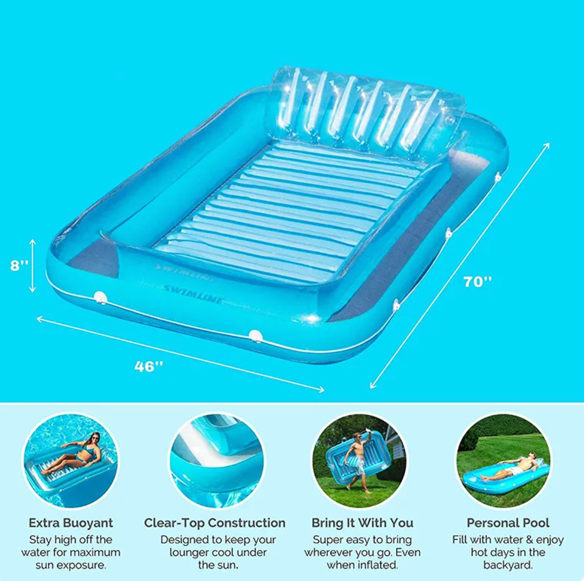 Floating Lounge Chair – Inflatable Pool Relaxation