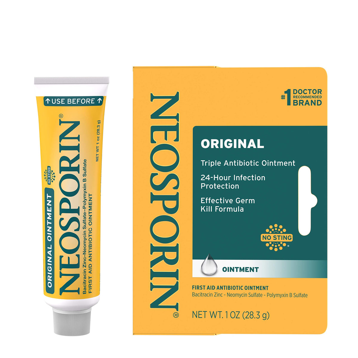 Neosporin Original Antibiotic Ointment 24-Hour Infection Prevention for Minor Wound 1 oz