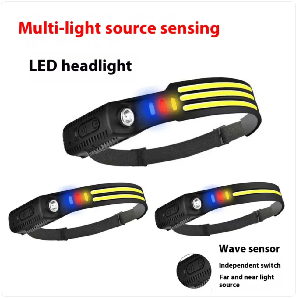 Rechargeable Dual-Light Silicone Sensor Headlamp