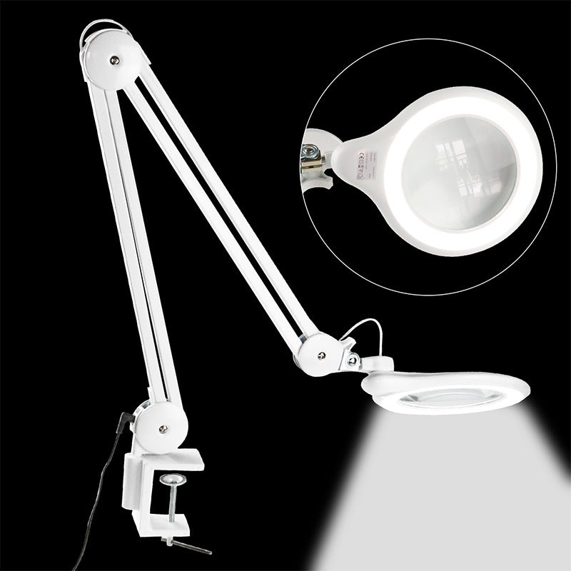 LED Lamp Clip-On Magnifying Glass for Work and Repair