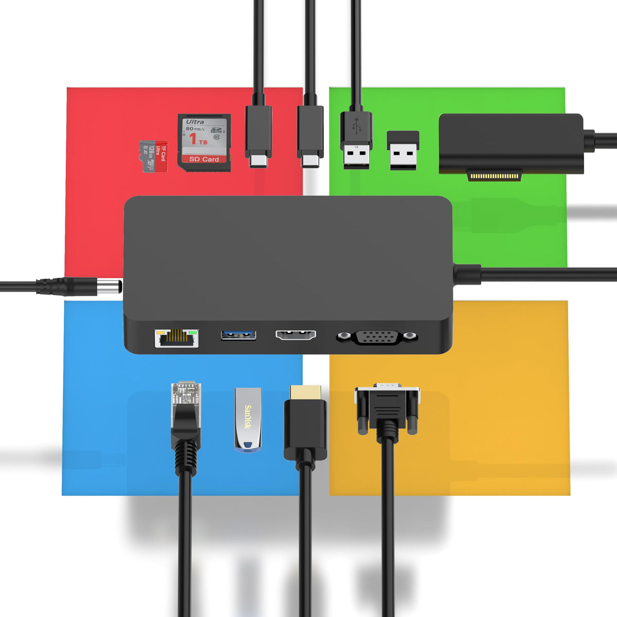 New Microsoft Surface Dock 2 with 4K HDMI+VGA 11 in 1 Microsoft Surface Docking Station for Microsoft Surface Pro 11/10/9/8/X/7/6/5/4/3Surface Laptop 6/5/4/3/2/1Surface Laptop Go 3/2/1Surface Book