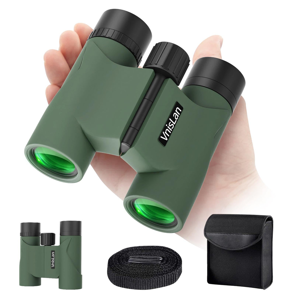 Binoculars for Adults High Power - 10x22 HD Compact Binoculars for Bird Watching - Easy Focus Waterproof Binoculars with Low Light Vision for Outdoor Hunting Travel Concert Theater Opera