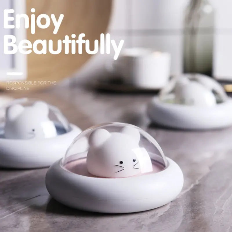 1pc LED Nursery UFO Night Light - Cute Silicone Baby Lamp